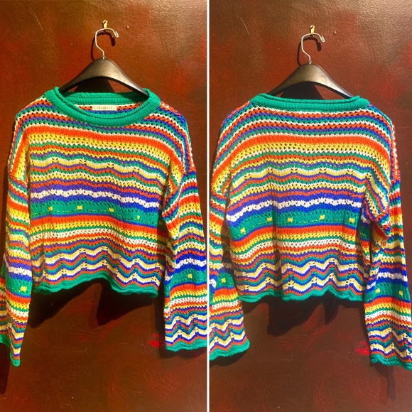 Cellecci Sweaters - Cellecci Multi-Color Knit Sweater